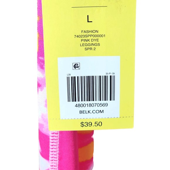 Cabana By Crown & Ivy Leggings With Swirl Colors Of Pink, Yellow, Orange & White - Picture 9 of 13